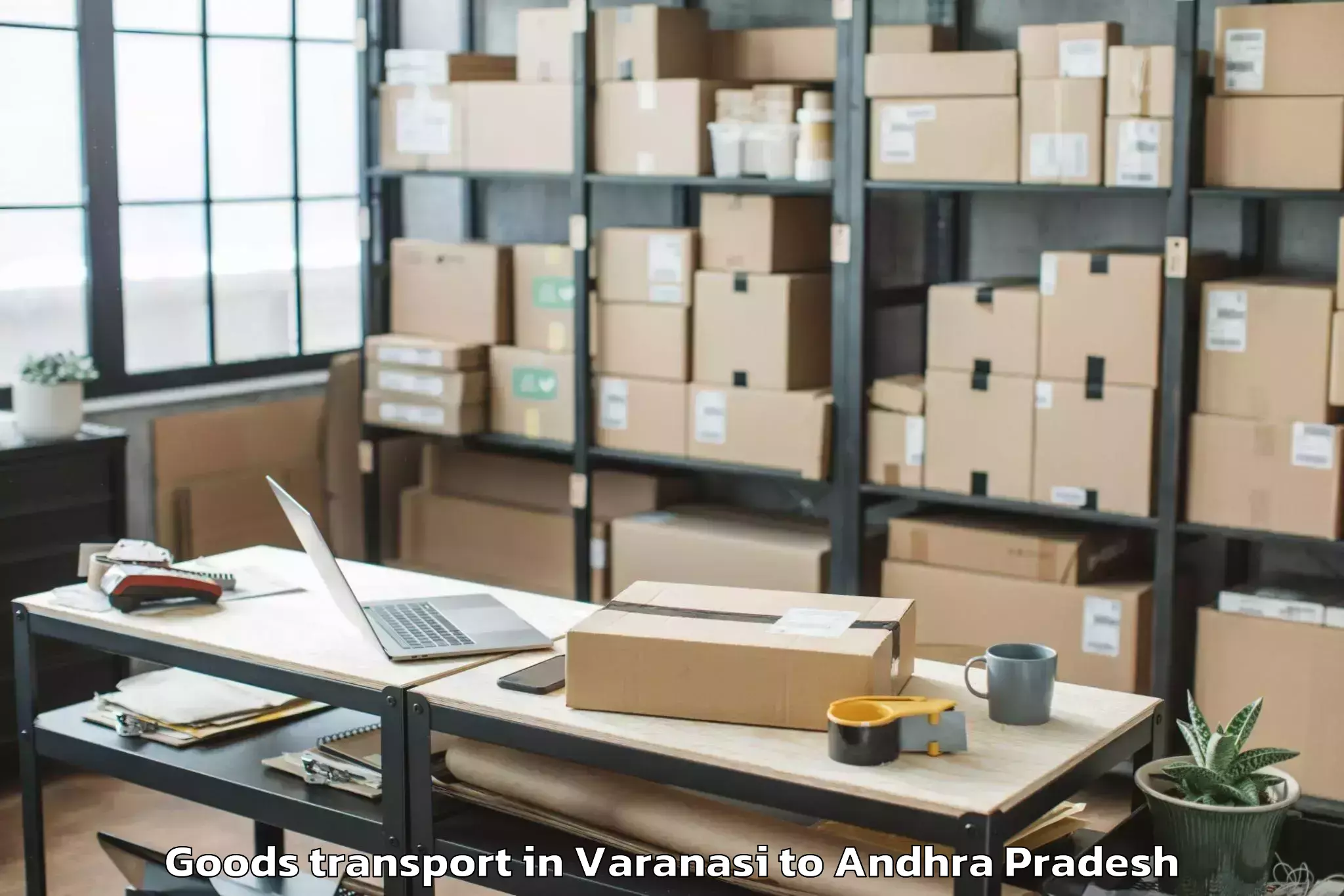 Expert Varanasi to Konthamuru Goods Transport